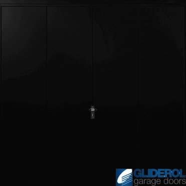 BLACK (RAL9005) Up & Over Vertical Wide Rib