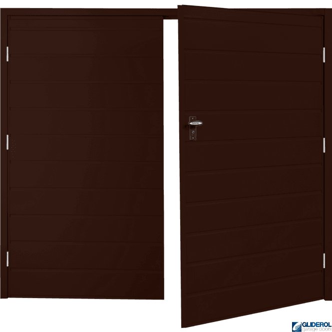 Gliderol BROWN (RAL8017) Budget Horizontal Medium Rib Side Hinged Garage Door