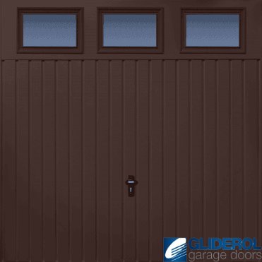 BROWN (RAL8017) Chester Vertical Standard Rib with Windows