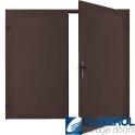 BROWN (RAL8017) Premium Horizontal Medium Rib (non-insulated) Side Hinged Garage Door