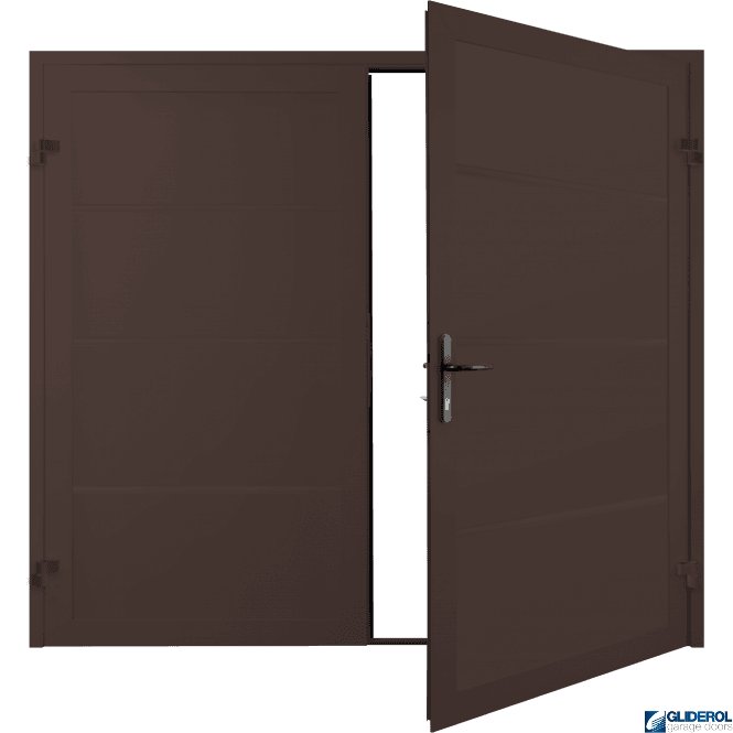 Gliderol BROWN (RAL8017) Premium Horizontal Wide Rib (non-insulated) Side Hinged Garage Door