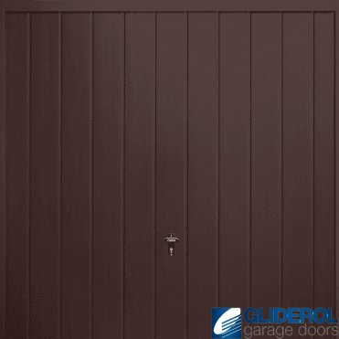 BROWN (RAL8017) Up & Over Vertical Medium Rib