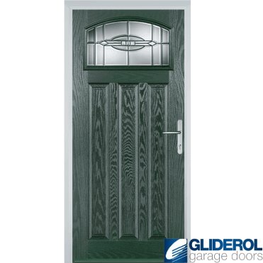 Camsell front entrance door GREEN (RAL6009)