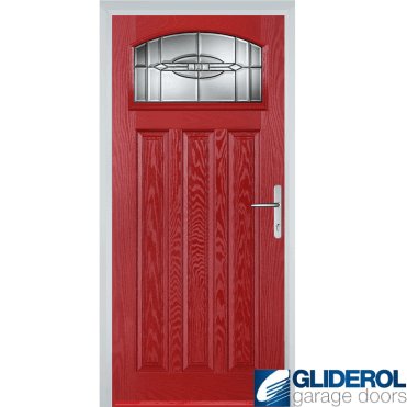 Camsell front entrance door RED