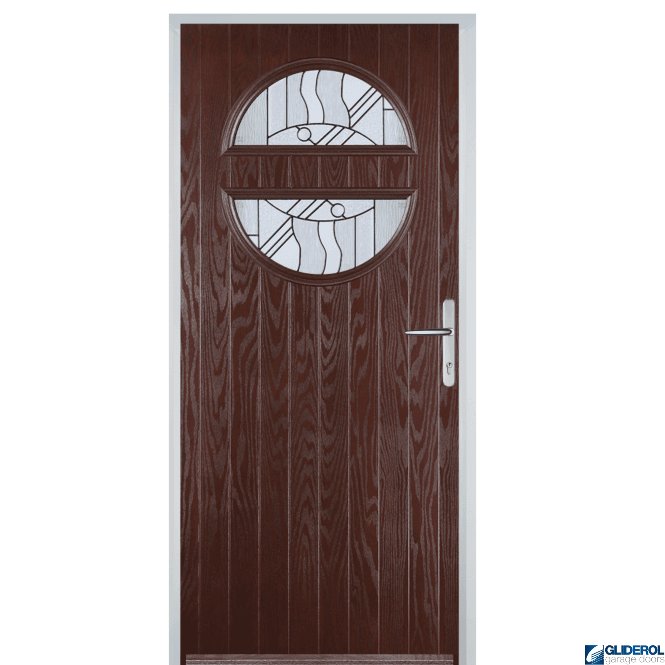 Gliderol Carter front entrance door DARK WOOD