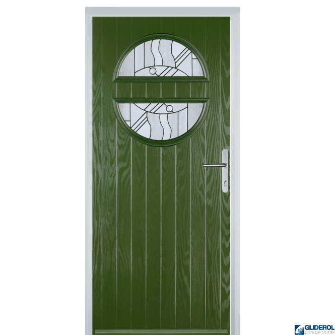 Gliderol Carter front entrance door FERN GREEN (RAL6025)