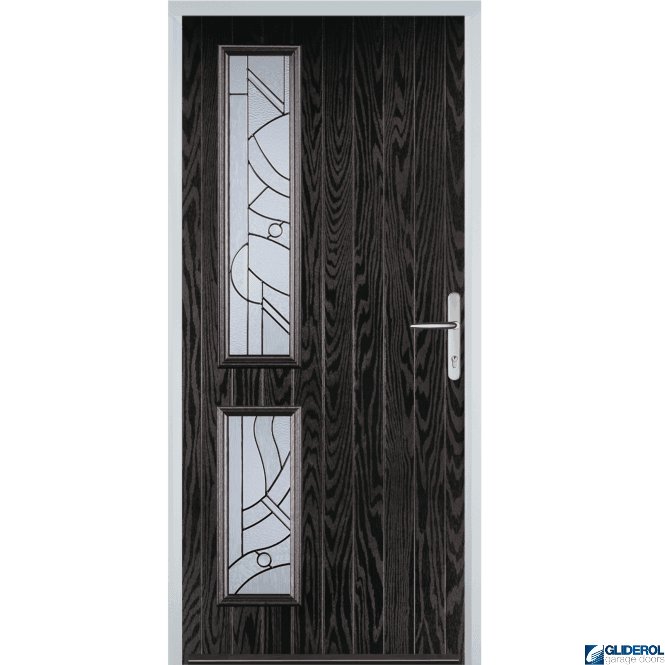 Gliderol Charlton L2 front entrance door BLACK (RAL9005)
