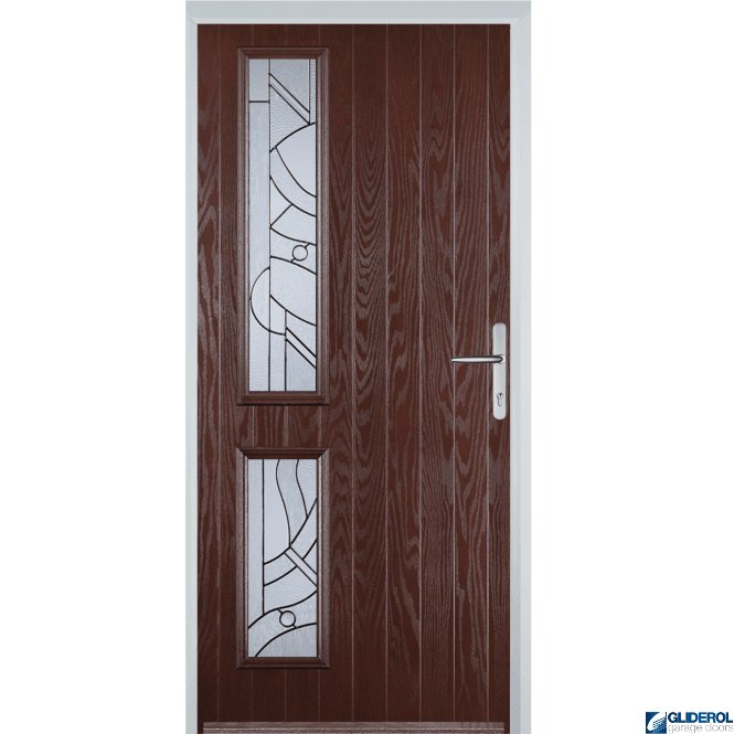 Gliderol Charlton L2 front entrance door DARKWOOD