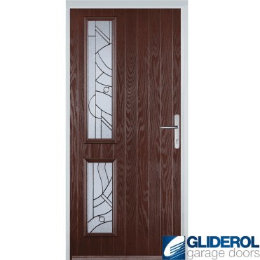 Charlton L2 front entrance door DARKWOOD