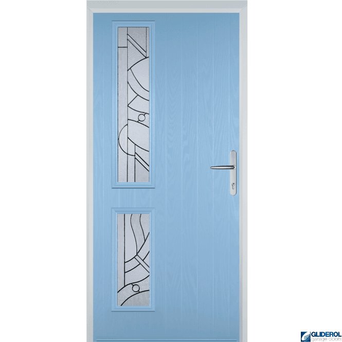 Gliderol Charlton L2 front entrance door DUCK EGG BLUE