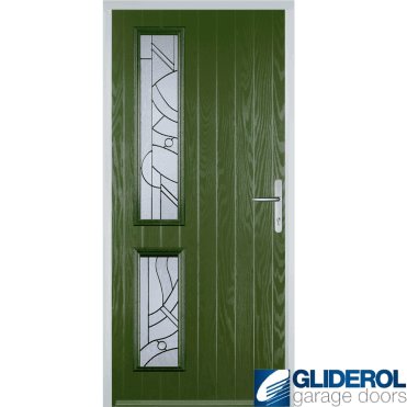 Charlton L2 front entrance door FERN GREEN (RAL6025)