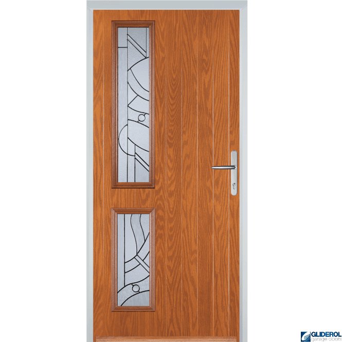Gliderol Charlton L2 front entrance door OAK
