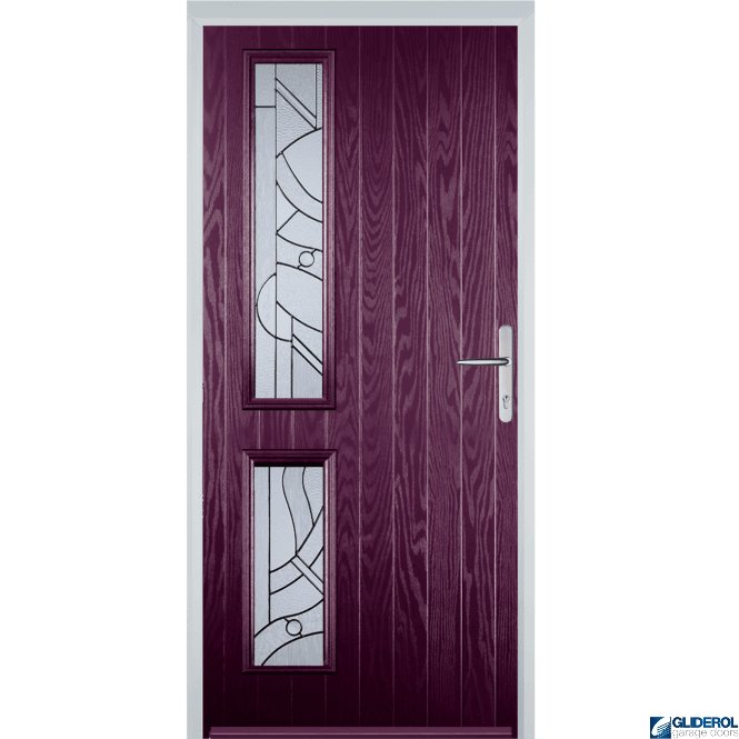 Gliderol Charlton L2 front entrance door PURPLE VIOLET (RAL4007)