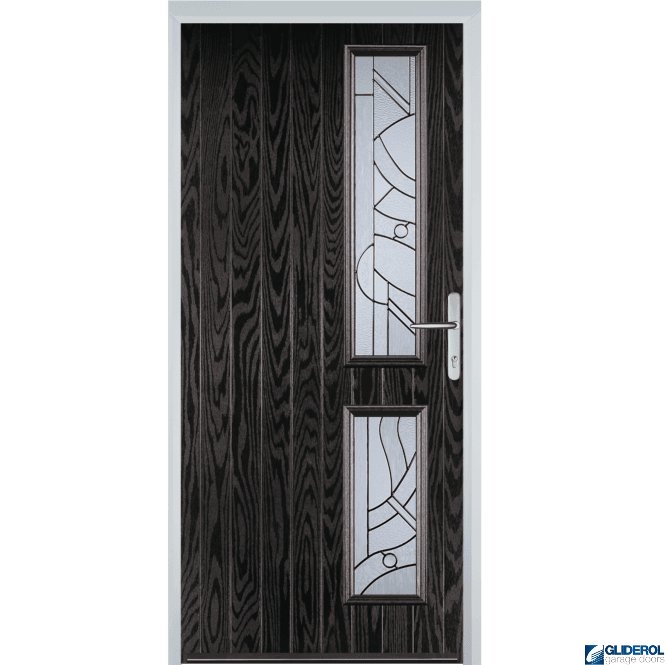 Gliderol Charlton R2 front entrance door BLACK (RAL9005)