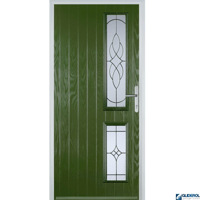 Gliderol Charlton R2 front entrance door FERN GREEN (RAL6025)