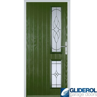 Charlton R2 front entrance door FERN GREEN (RAL6025)