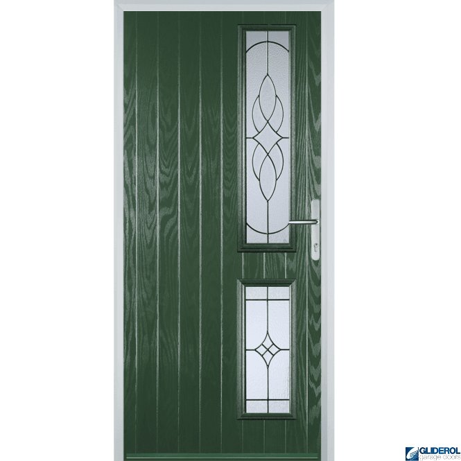 Gliderol Charlton R2 front entrance door GREEN (RAL6009)