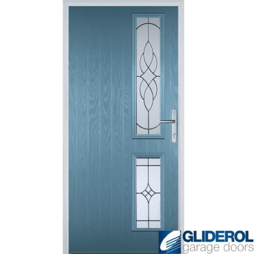 Charlton R2 front entrance door PASTLE BLUE (RAL5024)