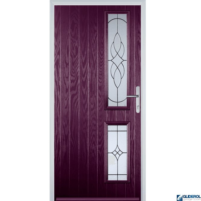 Gliderol Charlton R2 front entrance door PURPLE VIOLET (RAL4007)