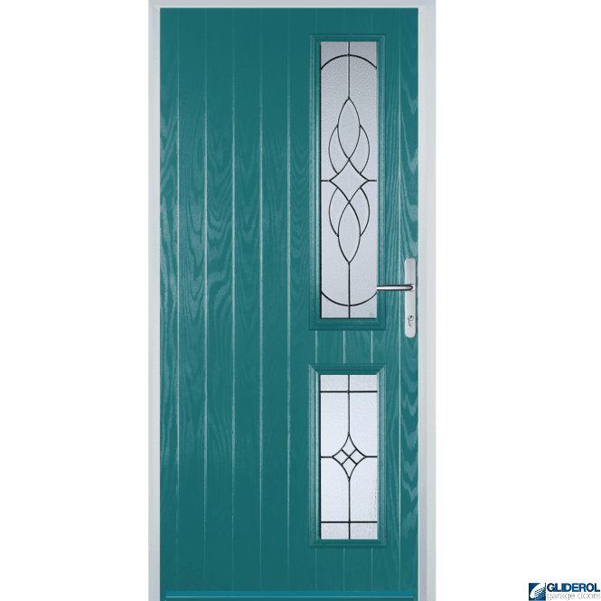 Gliderol Charlton R2 front entrance door TURQUIOSE BLUE (RAL5018)