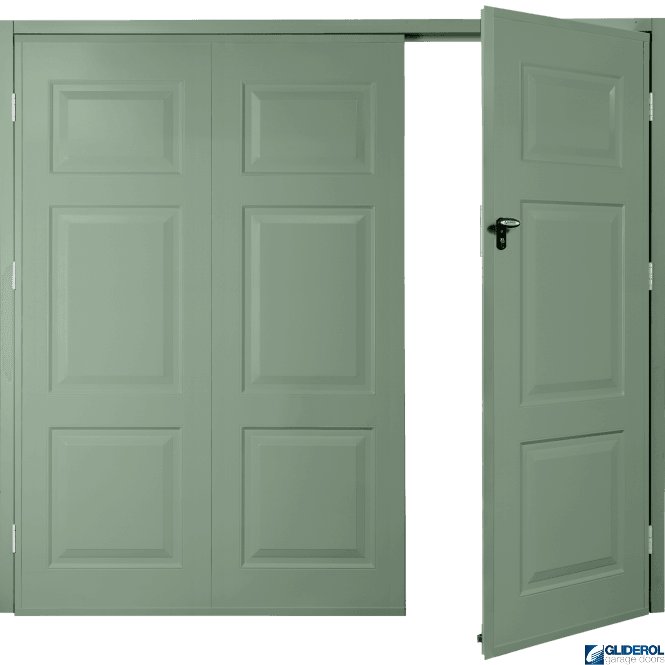Gliderol CHARTWELL GREEN (BS 14 C 35) Budget Hollington Side Hinged Garage Door
