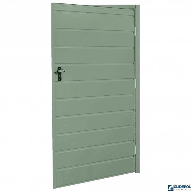 Gliderol CHARTWELL GREEN (BS14C35) Budget Non-Insulated Horizontal Medium Rib Personnel Door