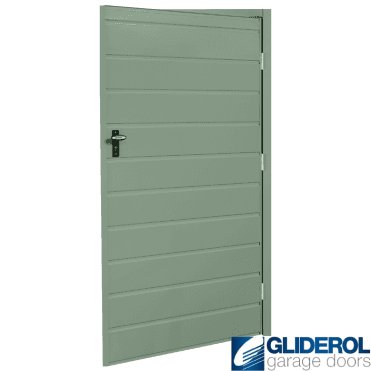 CHARTWELL GREEN (BS14C35) Budget Non-Insulated Horizontal Medium Rib Personnel Door