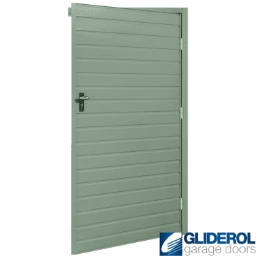 CHARTWELL GREEN (BS14C35) Budget Non-Insulated Horizontal Standard Rib Personnel Door