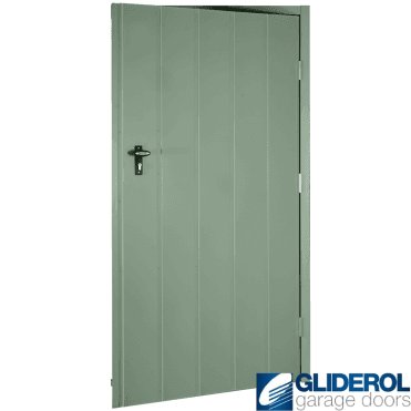 CHARTWELL GREEN (BS14C35) Budget Non-Insulated Vertical Medium Rib Personnel Garage Door