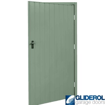 CHARTWELL GREEN (BS14C35) Budget Non-Insulated Vertical Standard Rib Personnel Garage Door