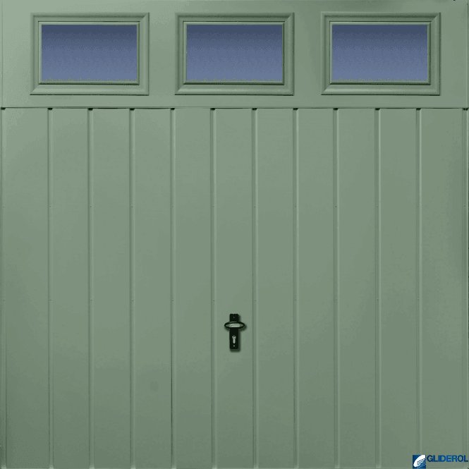 Gliderol CHARTWELL-GREEN (BS14C35) Chester Vertical Medium Rib with Windows