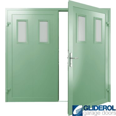 CHARTWELL-GREEN (BS14C35) Insulated Bradford Side Hinged Garage Door
