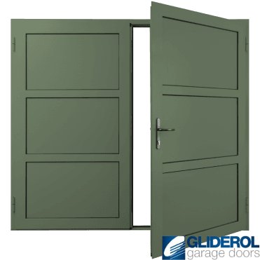 CHARTWELL-GREEN (BS14C35) Insulated Coleshill Side Hinged Garage Door