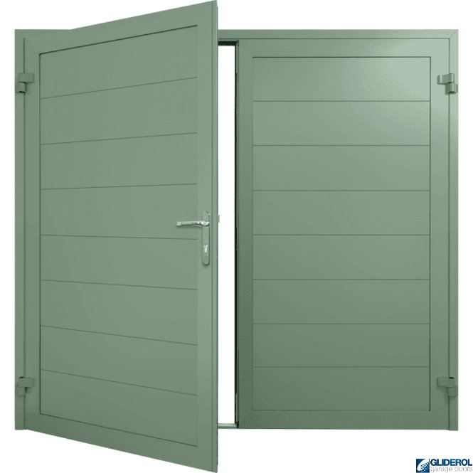 Gliderol CHARTWELL-GREEN (BS14C35) Insulated Horizontal Medium Rib Side Hinged Garage Door