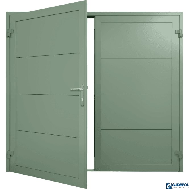 Gliderol CHARTWELL-GREEN (BS14C35) Insulated Horizontal Wide Rib Side Hinged Garage Door