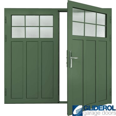 CHARTWELL-GREEN (BS14C35) Insulated Kingsbury Side Hinged Garage Door