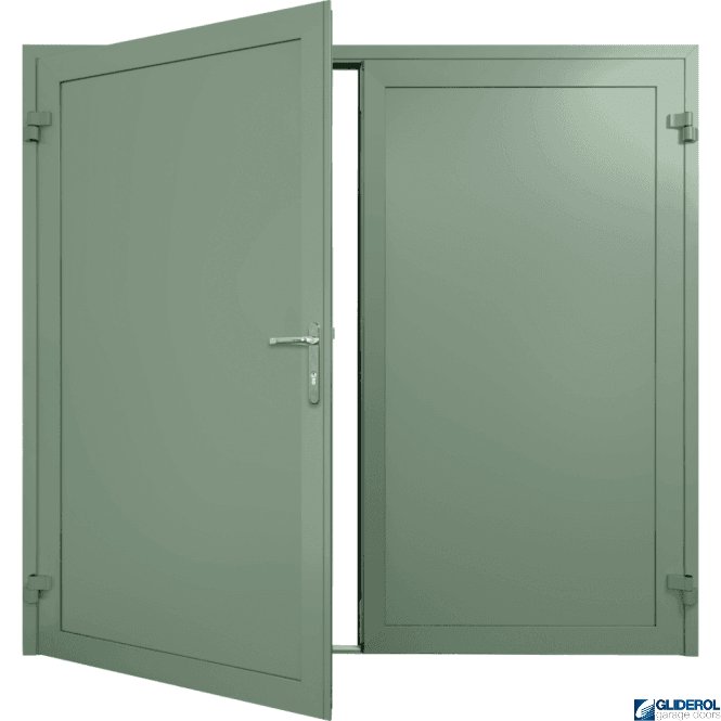 Gliderol CHARTWELL-GREEN (BS14C35) Insulated Solid Rib Side Hinged Garage Door