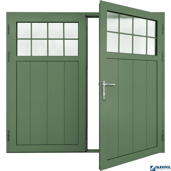 Gliderol CHARTWELL-GREEN (BS14C35) Insulated Traditional Vertical Medium Rib Side Hinged Garage Door