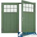 CHARTWELL-GREEN (BS14C35) Insulated Traditional Vertical Medium Rib Side Hinged Garage Door