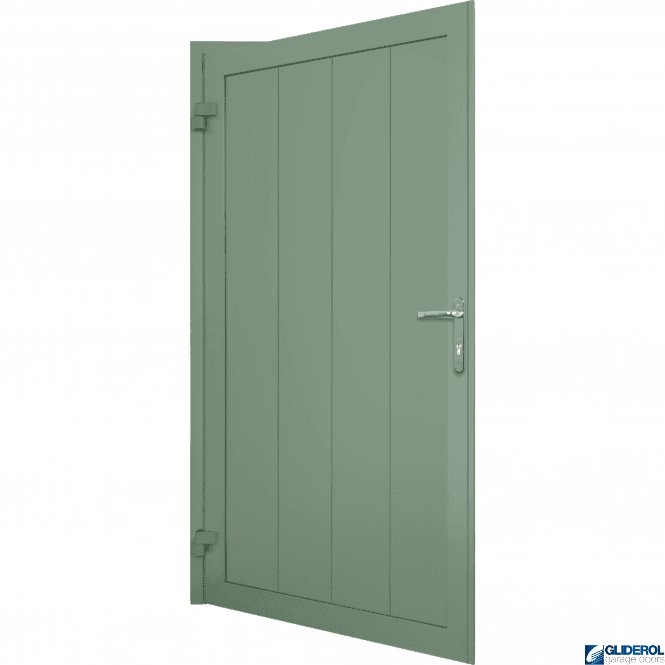 Gliderol Chartwell Green (BS14C35) Insulated Vertical Medium Rib Personnel Door