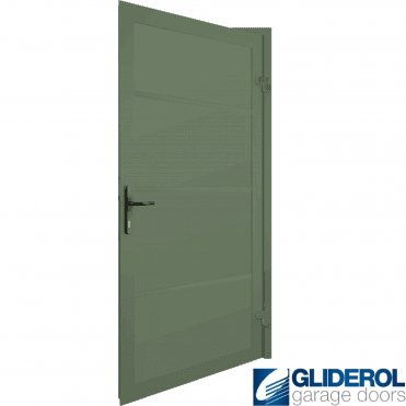 Chartwell Green (BS14C35) Premium Non-Insulated Horizontal Wide Rib Personnel Door