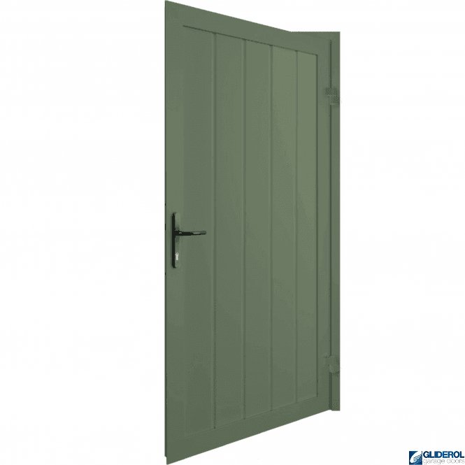 Gliderol Chartwell Green (BS14C35) Premium Non-Insulated Vertical Medium Rib Personnel Door