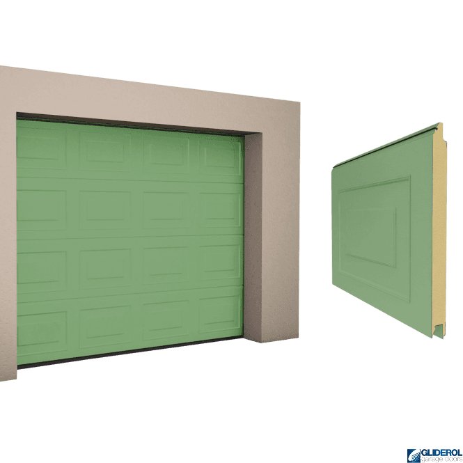 Gliderol CHARTWELL GREEN (RAL6021) Georgian woodgrain Sectional Garage Door