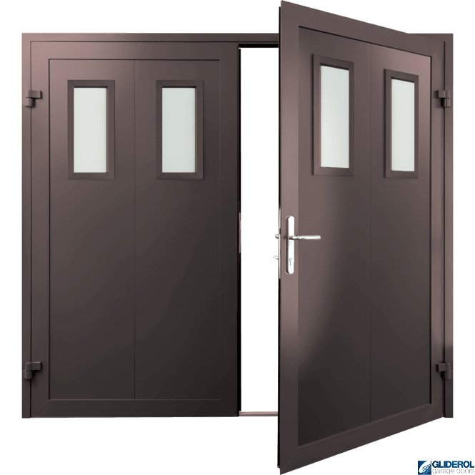 Gliderol CHOCOLATE-BROWN (RAL8017) Insulated Bradford Side Hinged Garage Door