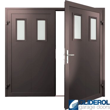 CHOCOLATE-BROWN (RAL8017) Insulated Bradford Side Hinged Garage Door