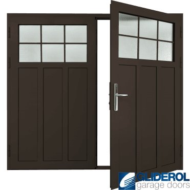 CHOCOLATE-BROWN (RAL8017) Insulated Kingsbury Side Hinged Garage Door