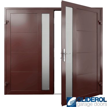 CHOCOLATE-BROWN (RAL8017) Insulated Whitacre Side Hinged Garage Door