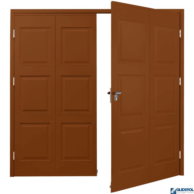 Gliderol CLAY BROWN (RAL8003) Budget Dorridge Side Hinged Garage Door