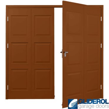 CLAY BROWN (RAL8003) Budget Dorridge Side Hinged Garage Door