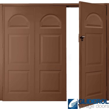 CLAY BROWN (RAL8003) Budget Dylan Side Hinged Garage Door